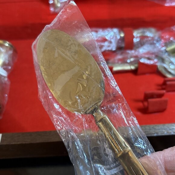 Vintage Bronzeware Cocktail Tool Kit MCM Bamboo Bar Set Teak Case 9 pc Thailand - Picture 9 of 14